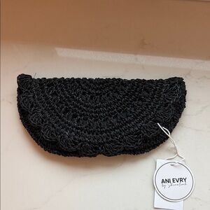 Shiraleah Elegant Black Crochet Clutch Purse Evening Bag